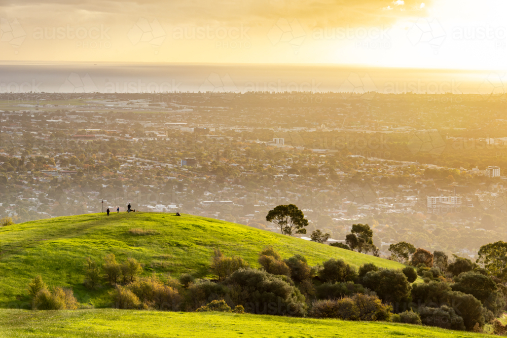 View of Adelaide from Mount Osmond - Australian Stock Image