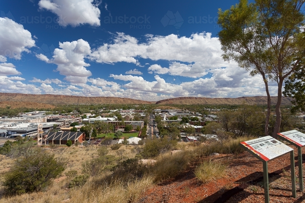 View of Alice Springs from ANZAC Hill - Australian Stock Image