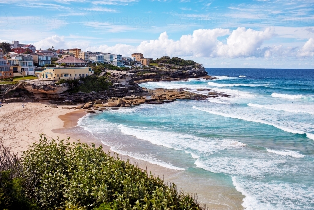 View of Bronte Beach from the Coastal Walk - Australian Stock Image