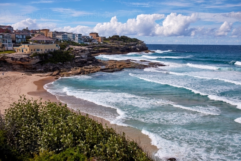 View of Bronte Beach from the Coastal Walk - Australian Stock Image