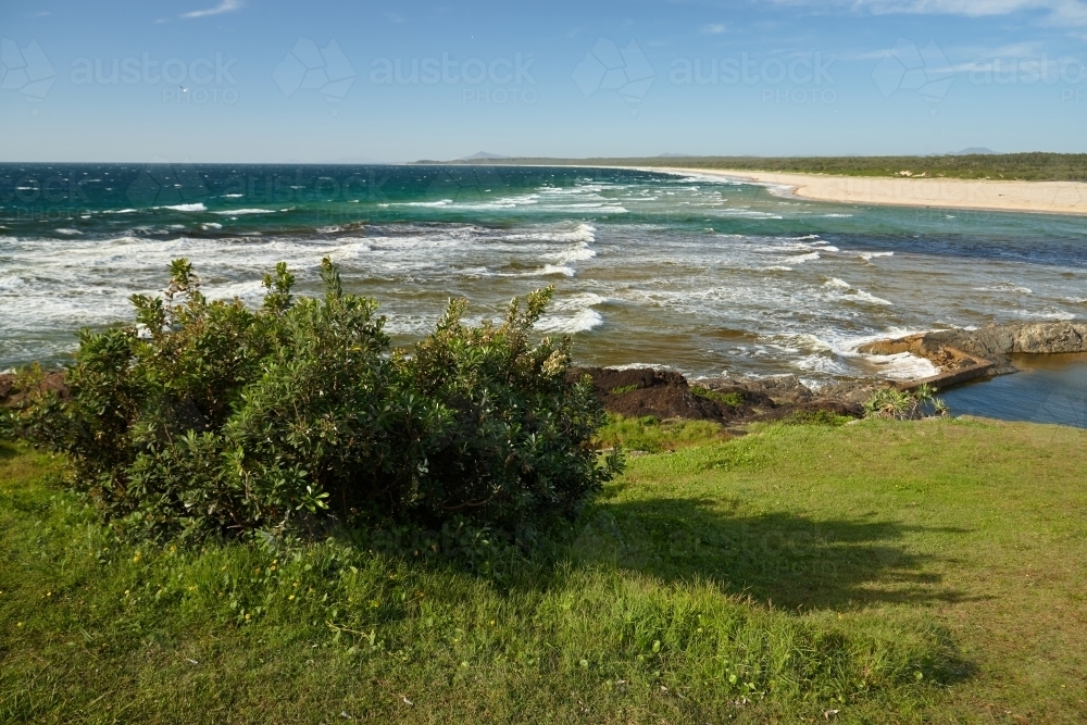 View of coastal headland - Australian Stock Image
