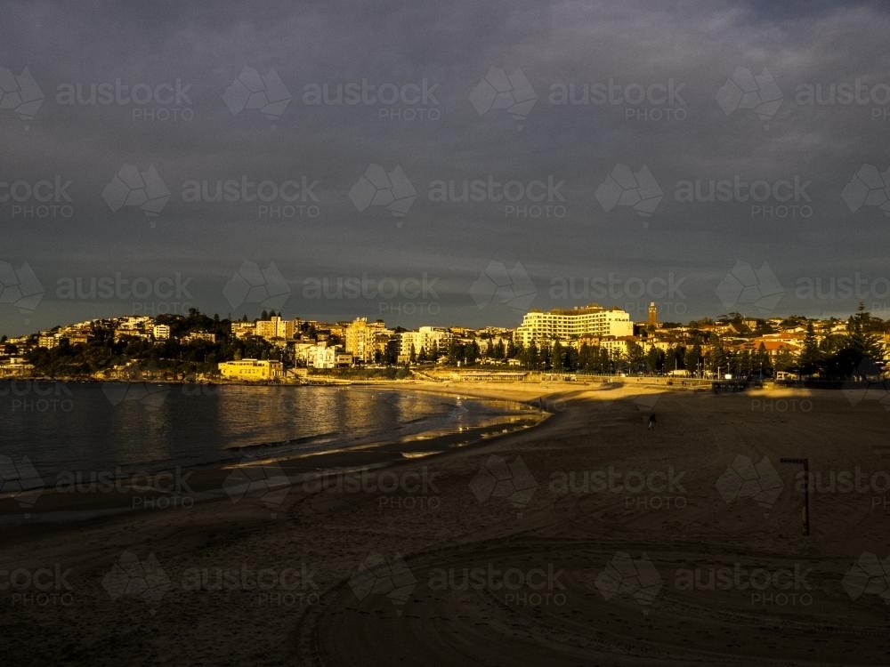 View of Coogee Beach Morning - Australian Stock Image