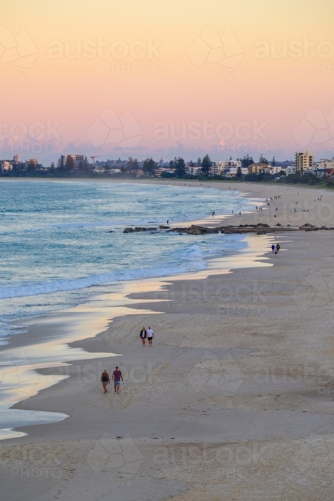 View of Elephant Rock, Currumbin, looking south - Australian Stock Image