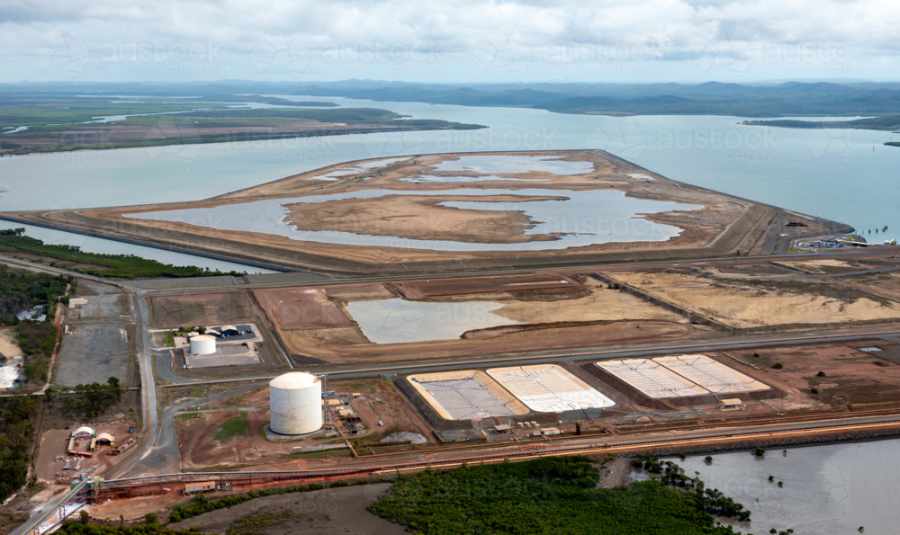 View of Fisherman's landing dredge material reclaimed area - Australian Stock Image