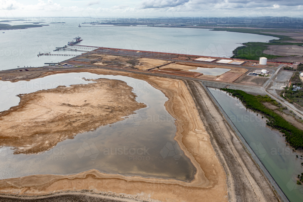 View of Fisherman's landing dredge material reclaimed area - Australian Stock Image