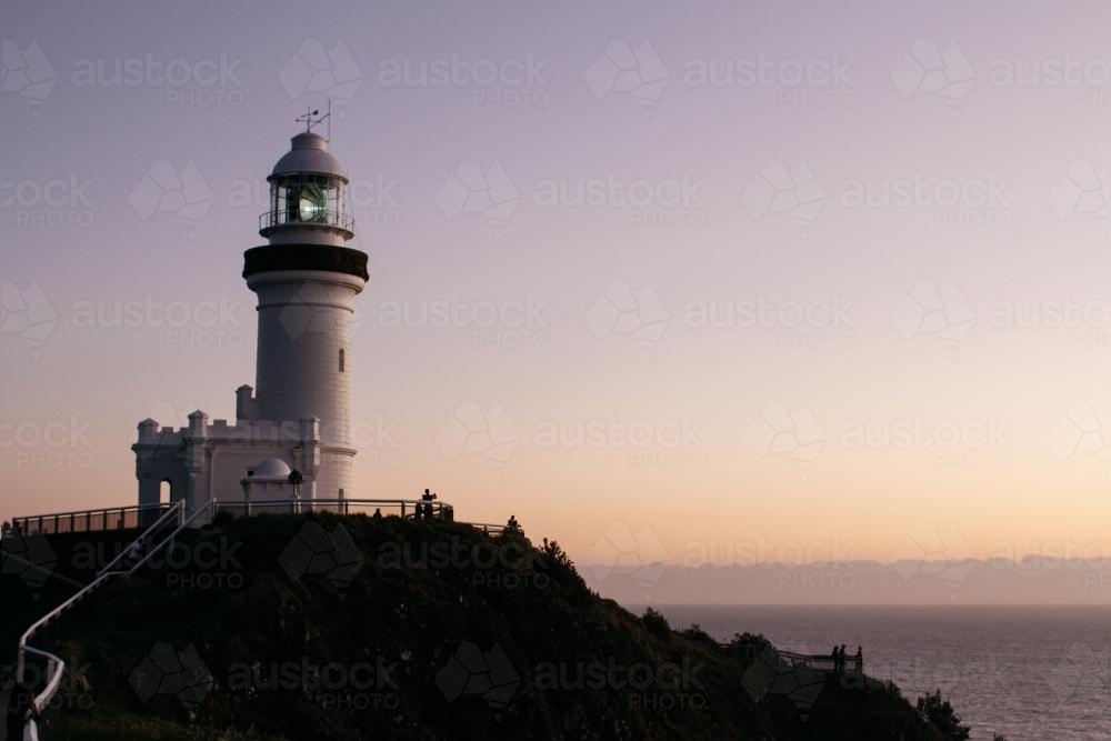 View of Lighthouse at Sunrise - Australian Stock Image
