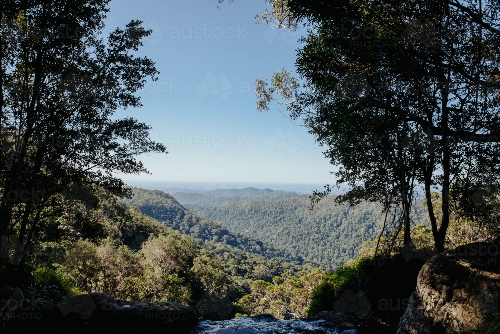 View of mountains and greenery - Australian Stock Image