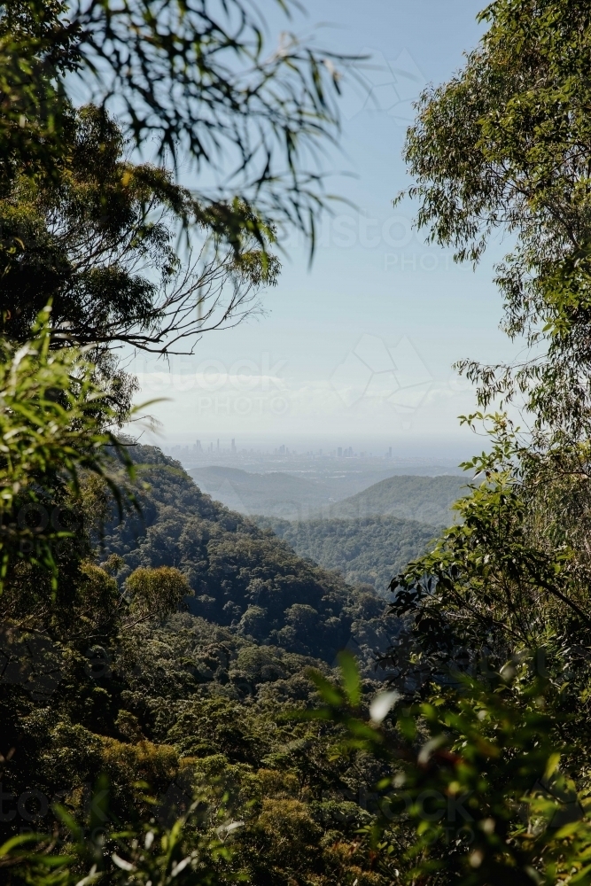 View of mountains with greenery - Australian Stock Image