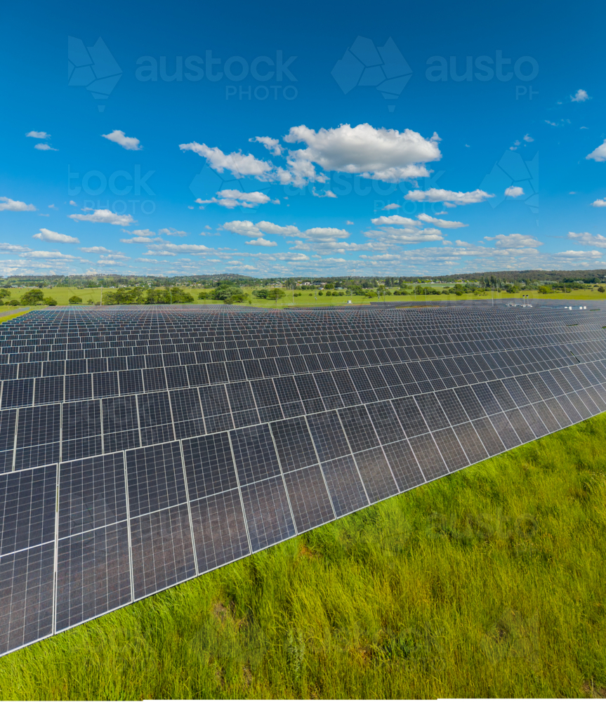 View of Private Solar Farm - Australian Stock Image