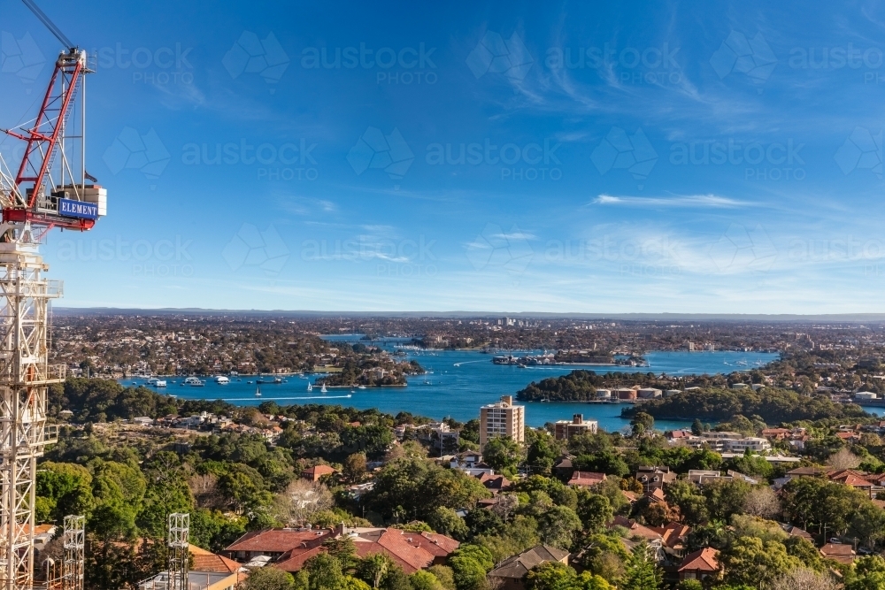 View of Sydney harbour looking towards the west - Australian Stock Image