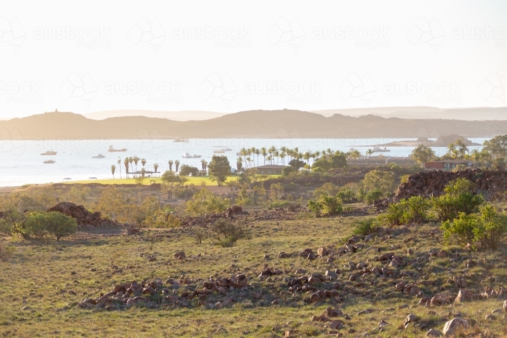 View on the outskirts of Dampier to the islands - Australian Stock Image