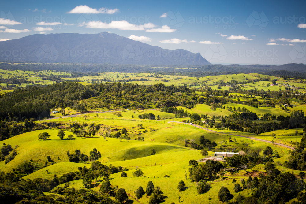 view point near Millaa Millaa over the Atherton Tablelands in Queensland, Australia - Australian Stock Image