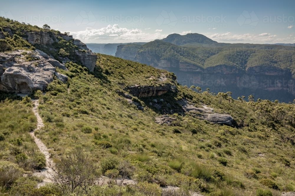 Views around Mt Hay near Leura in the Blue Mountains - Australian Stock Image