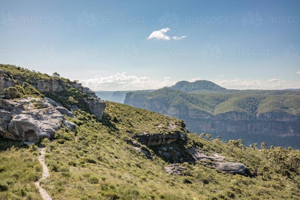 Views around Mt Hay near Leura in the Blue Mountains - Australian Stock Image