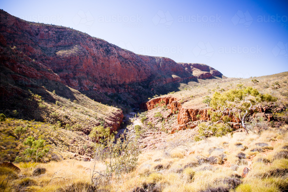 Views of Ormiston Gorge in the West MacDonnell Ranges in Northern Territory, Australia - Australian Stock Image
