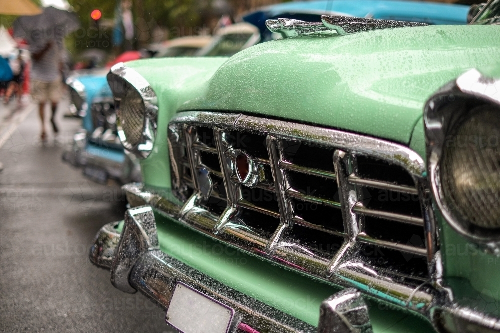 vintage cars on display - Australian Stock Image