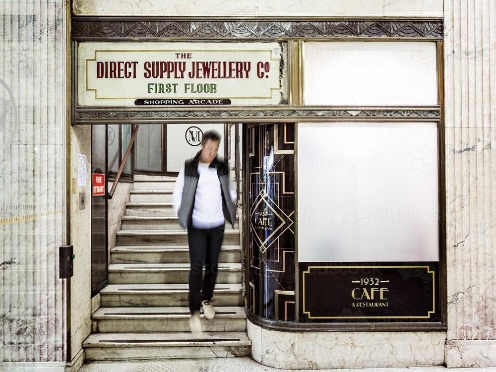 Image Of Walking Down The Stairs To The Foyer Of The Manchester