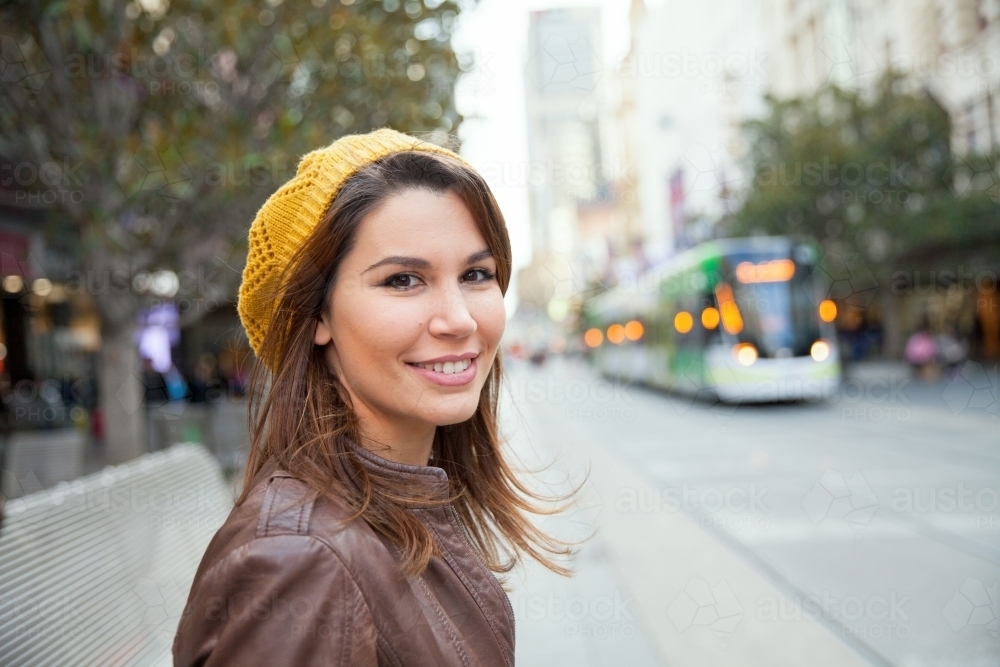 Walking in Bourke Street Mall - Australian Stock Image
