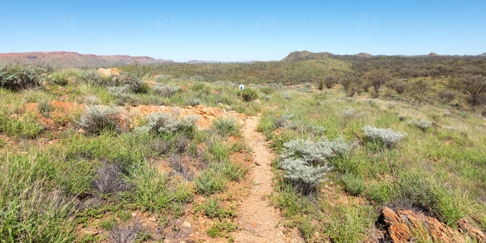 Walking track on Larapinta Trail - Australian Stock Image