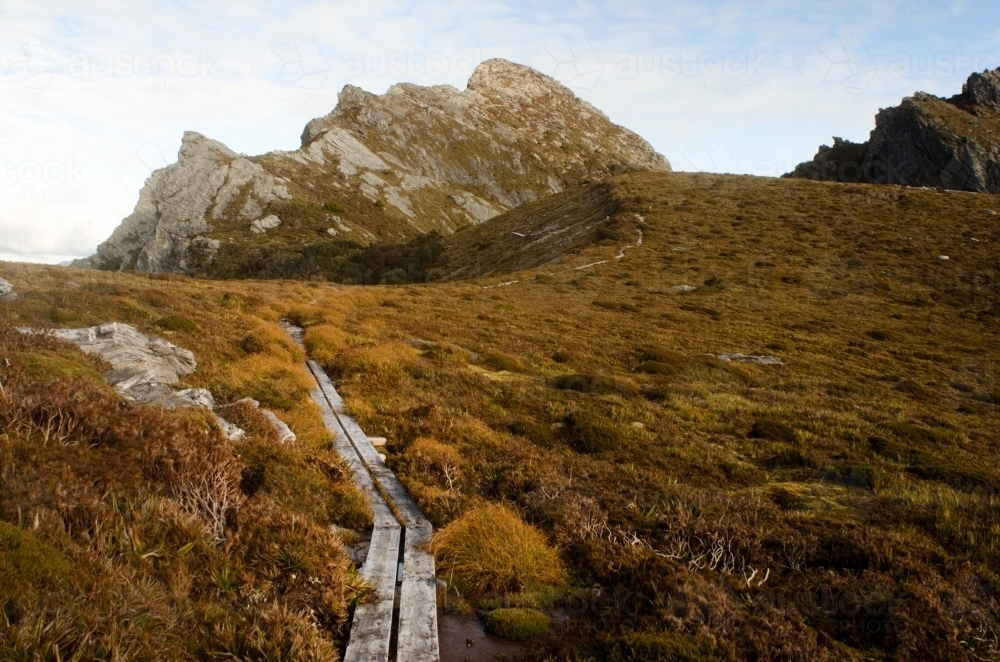 Walkway along mountain top - Australian Stock Image