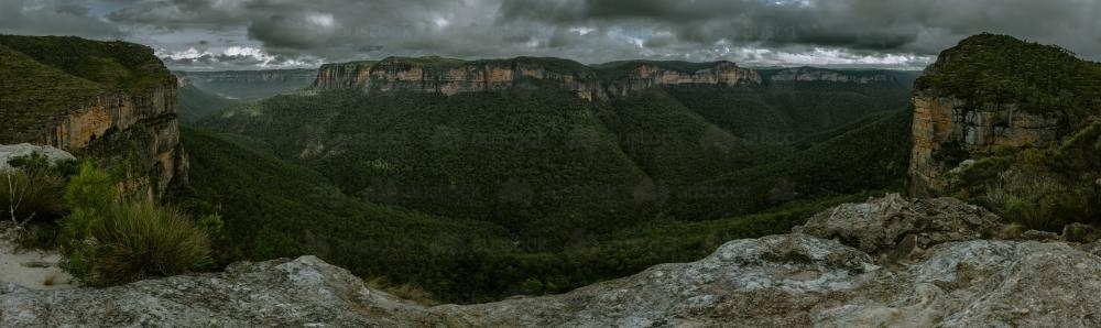 Walls lookout near Mt Wilson in the Blue Mountains National Park - Australian Stock Image