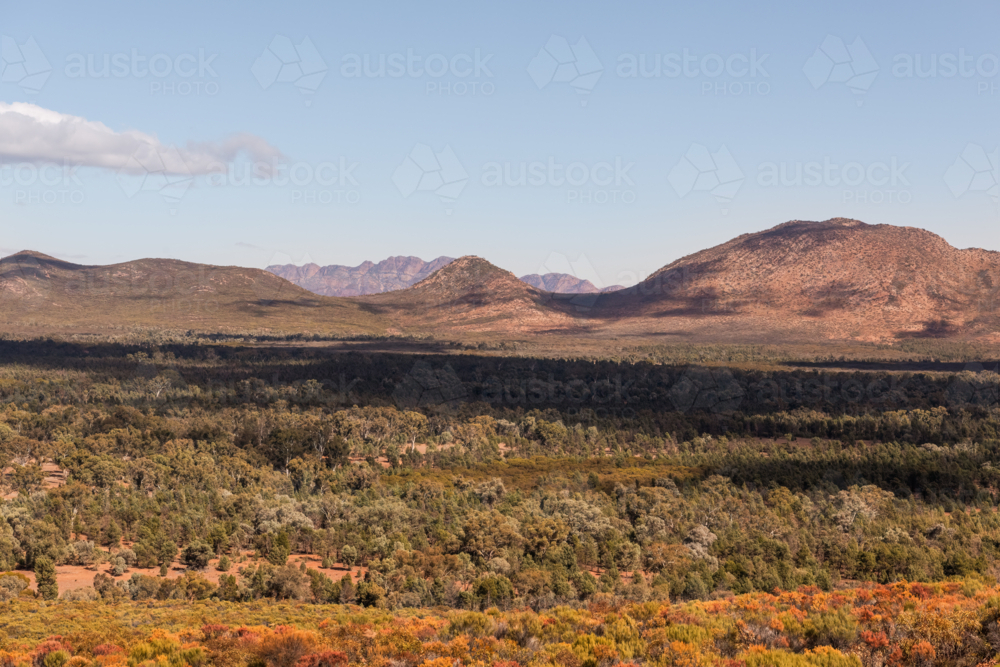 Wangara Lookout at Wilpena Pound, Flinders Ranges, South Australia - Australian Stock Image