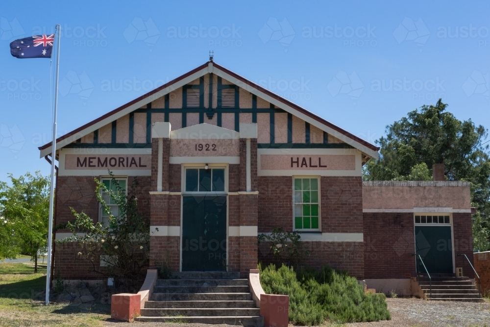 War memorial hall at Galong - Australian Stock Image