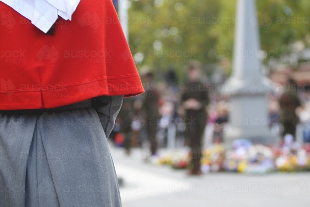 war nurse historic uniform on Anzac Day - Australian Stock Image