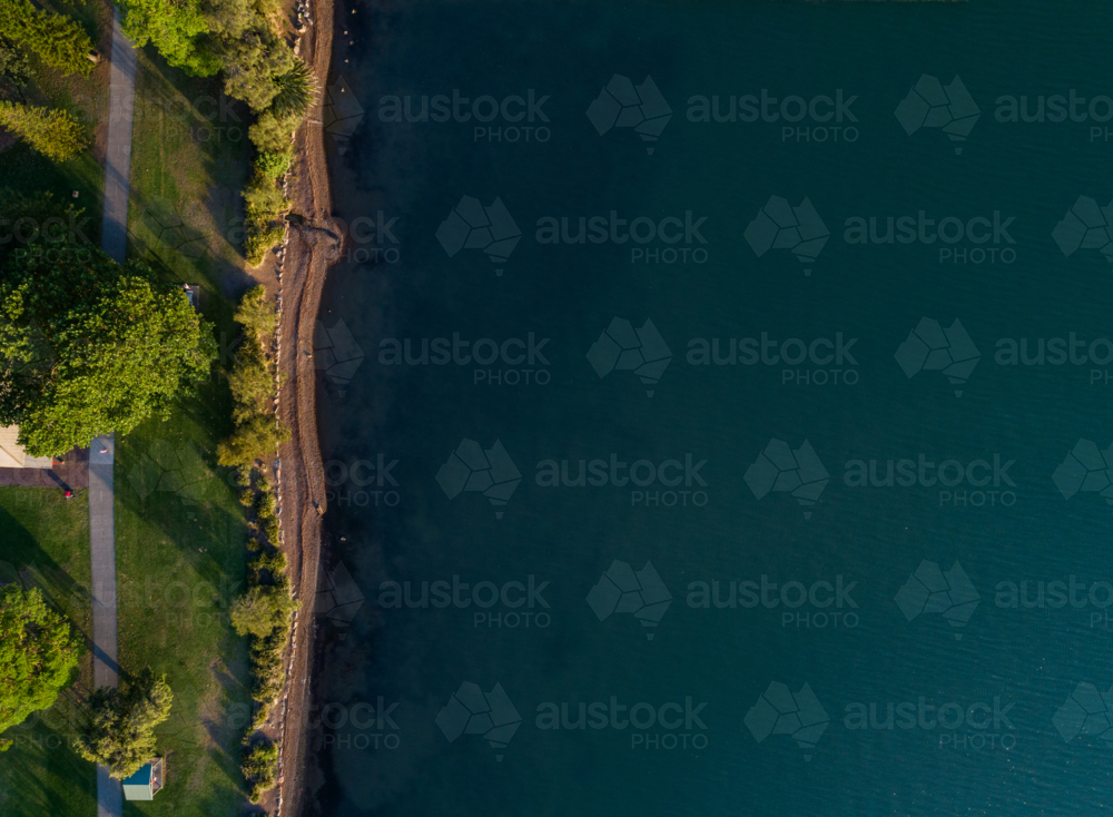 Watagan cycle track and park beside lake Speers Point, Newcastle, Hunter Valley, NSW, Australia - Australian Stock Image