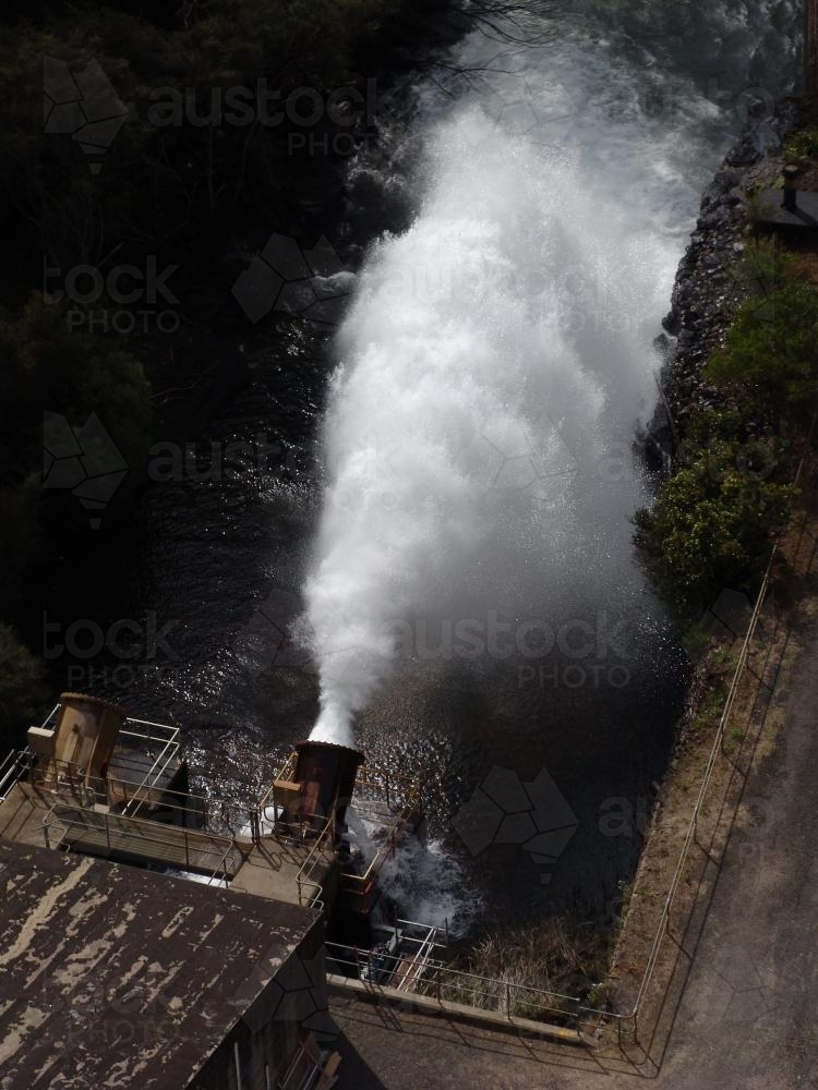 Water outlet from Cataract Dam - Australian Stock Image