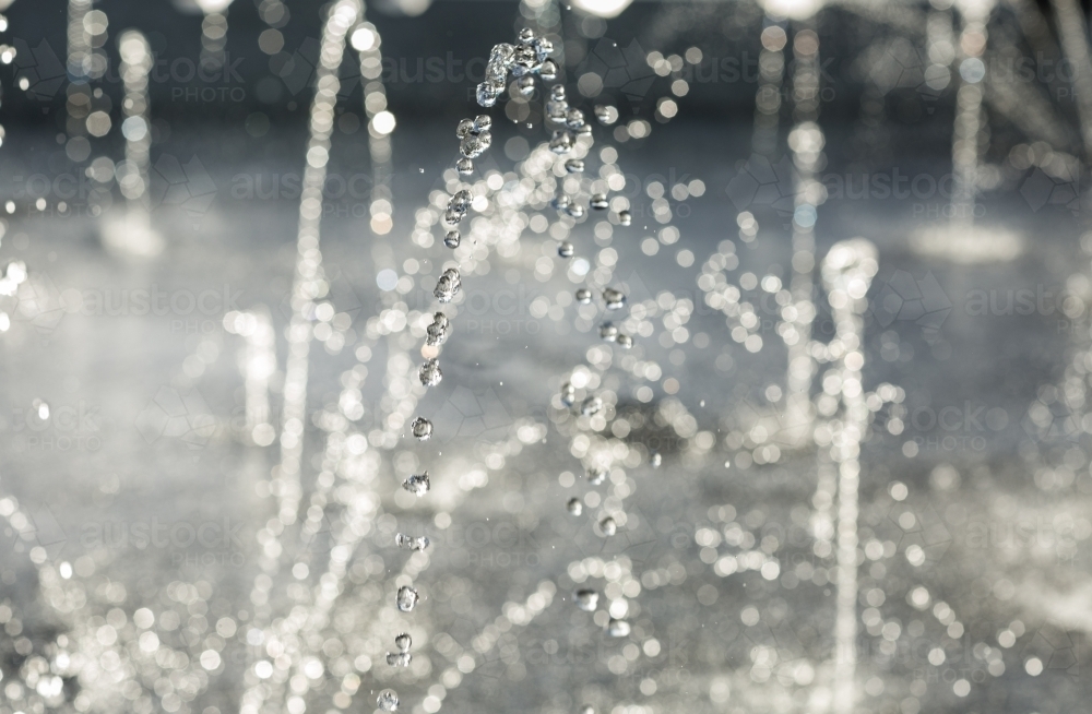 Water spraying in a fountain - Australian Stock Image