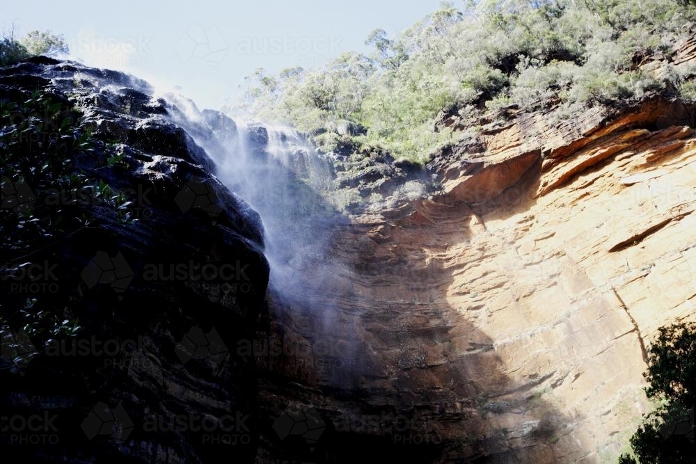 Waterfall mist - Australian Stock Image