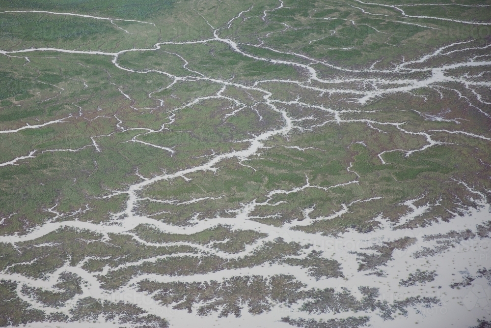 Waters flowing into Channel Country - Australian Stock Image