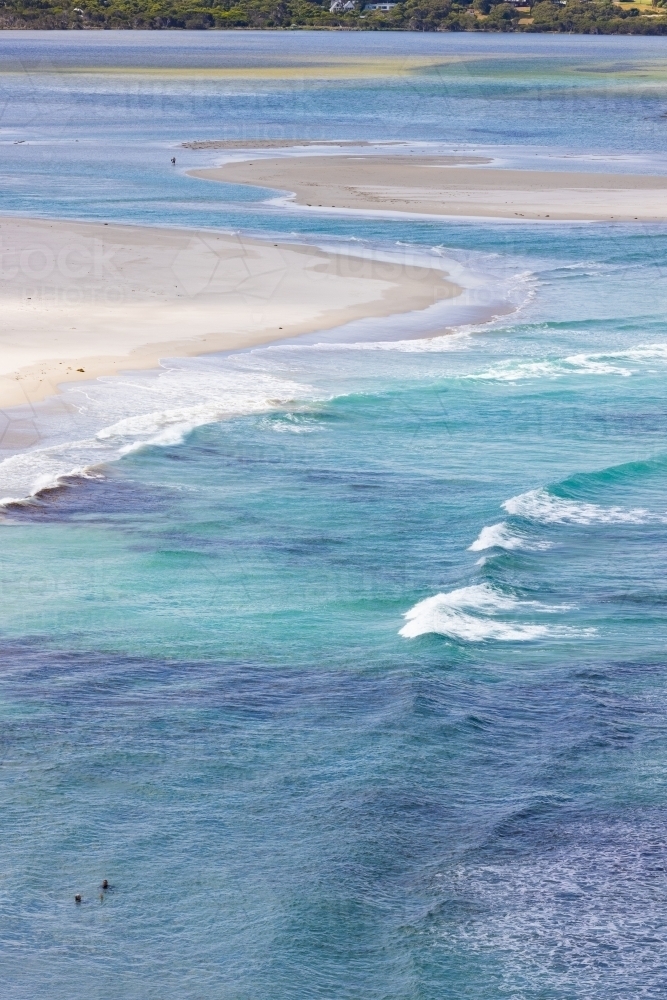 watery blues and greens from ocean beach to the wilson inlet - Australian Stock Image