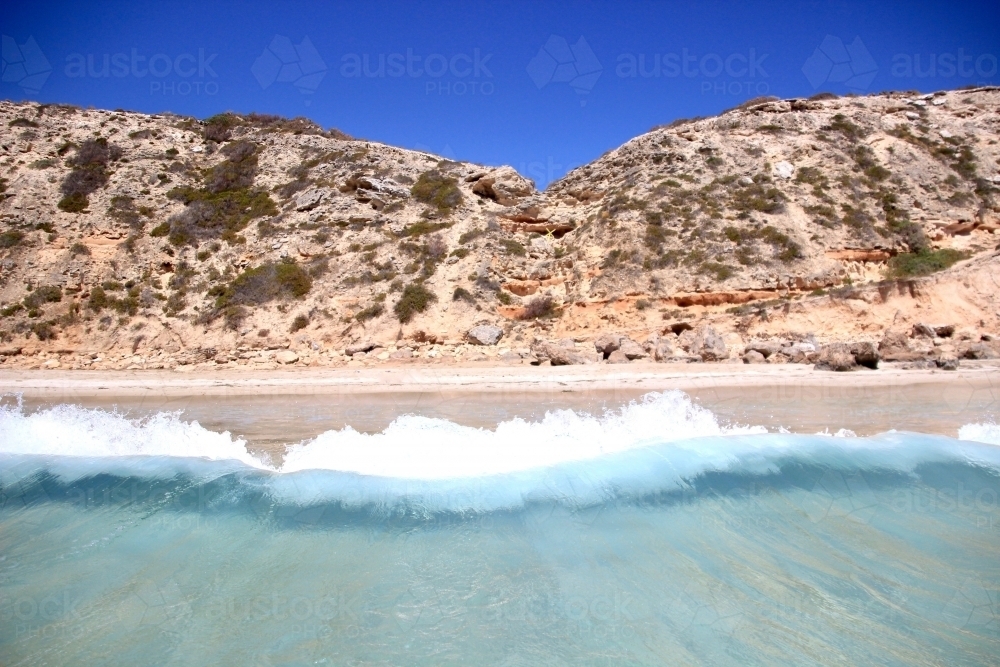 Waves Crashing on the Beach - Australian Stock Image