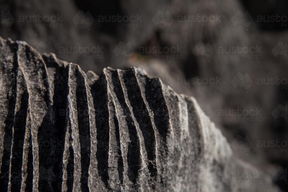 weathering limestone with fluting texture - Australian Stock Image