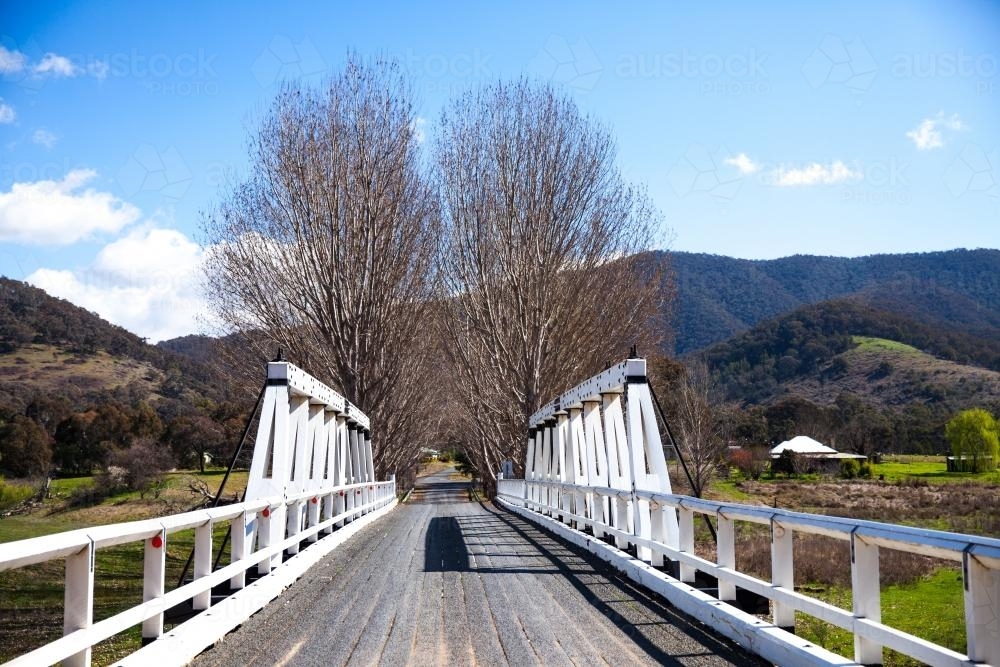 Wee Jasper bridge on the Goodradigbee river - Australian Stock Image