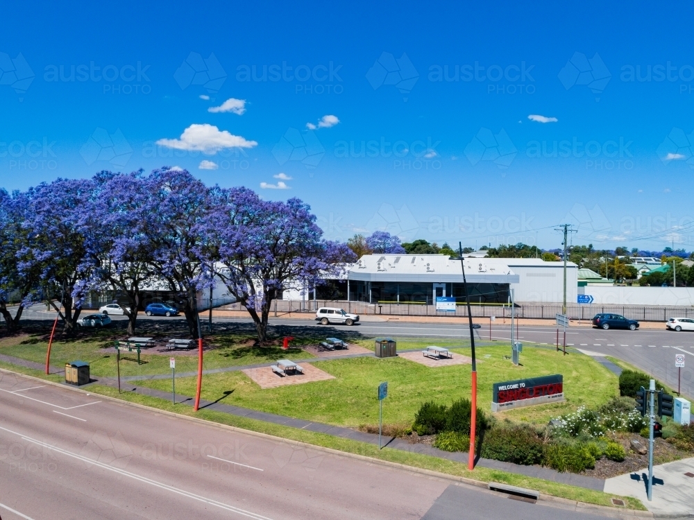 Welcome to singleton in spring, beautiful friendly country town - Australian Stock Image