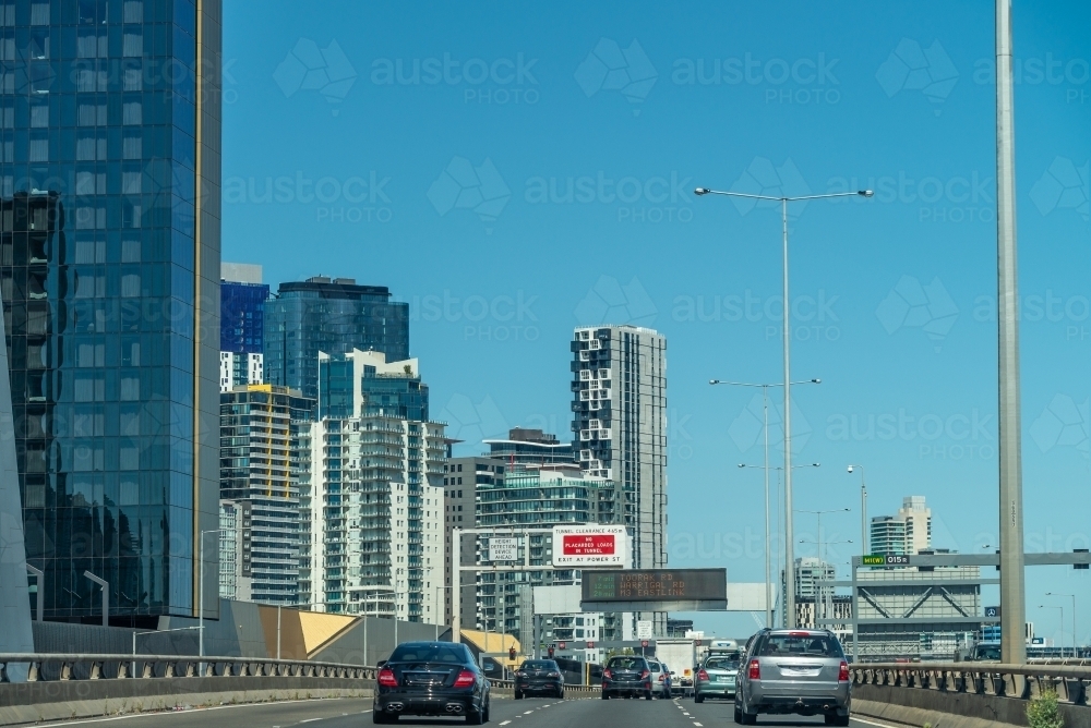 Westgate Freeway inbound, Melbourne - Australian Stock Image