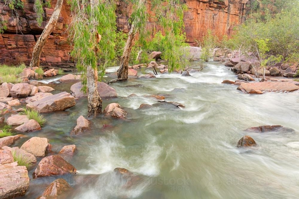 Wet season at Umbrawarra Gorge, Northern Territory - Australian Stock Image