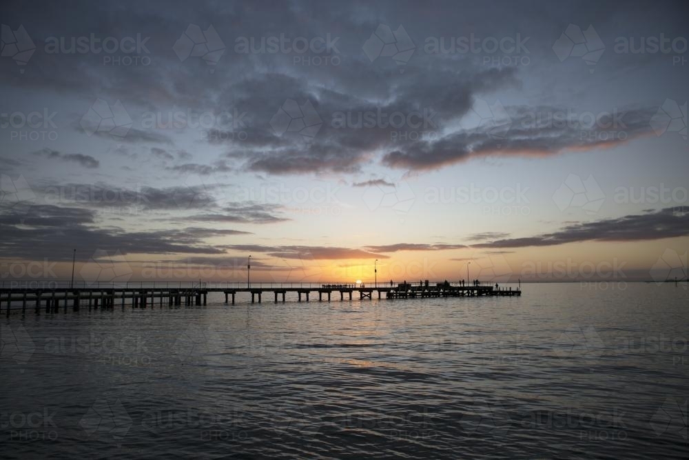 Wharf at sunset - Australian Stock Image