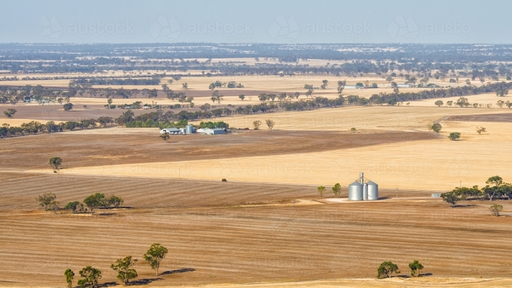 Wheat Farms from Above - Australian Stock Image