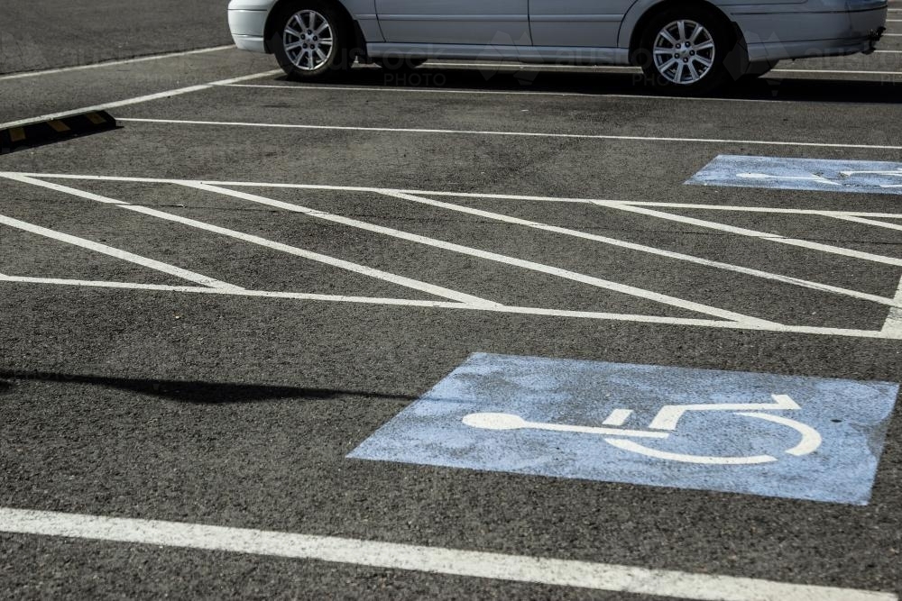Wheelchair only parking signs - Australian Stock Image