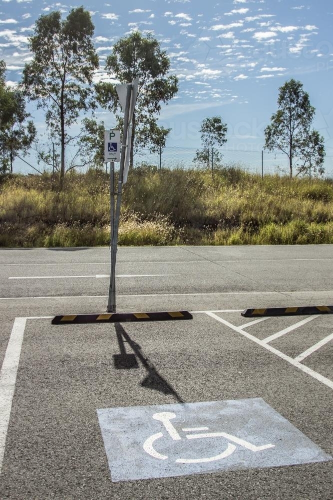 Wheelchair only parking signs - Australian Stock Image
