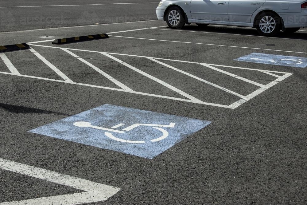 Wheelchair only parking signs - Australian Stock Image