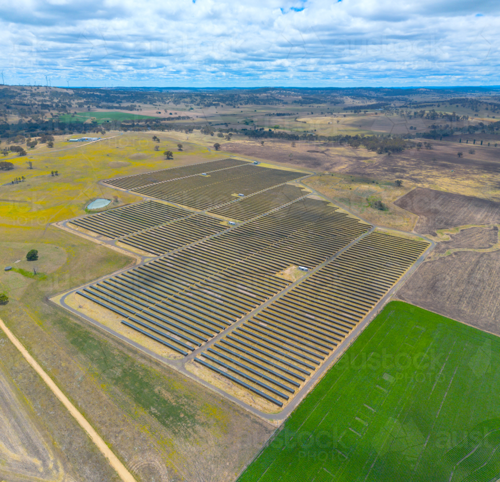 White Rocks Solar Farm near Glen Innes, New South Wales, Australia - Australian Stock Image