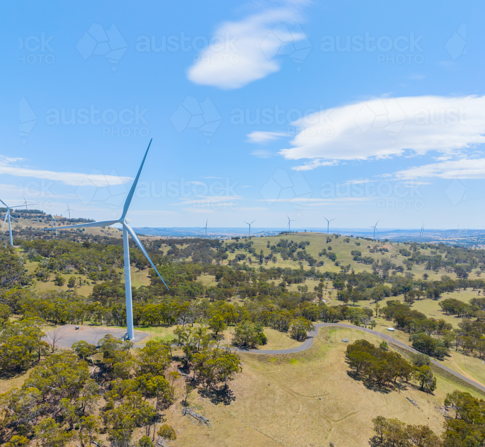 White Rocks Windfarm outside Glen Innes, New South Wales, Australia - Australian Stock Image
