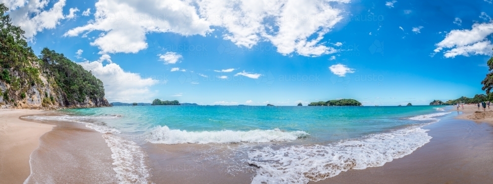 White sand beach panoramic - Australian Stock Image