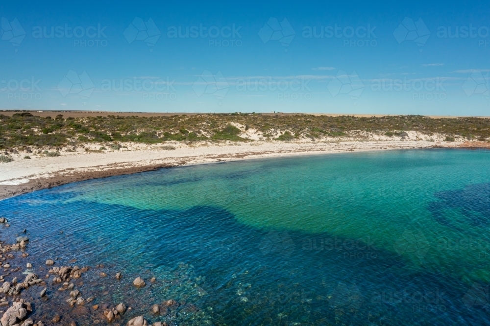 wild and remote beach in South Australia - Australian Stock Image