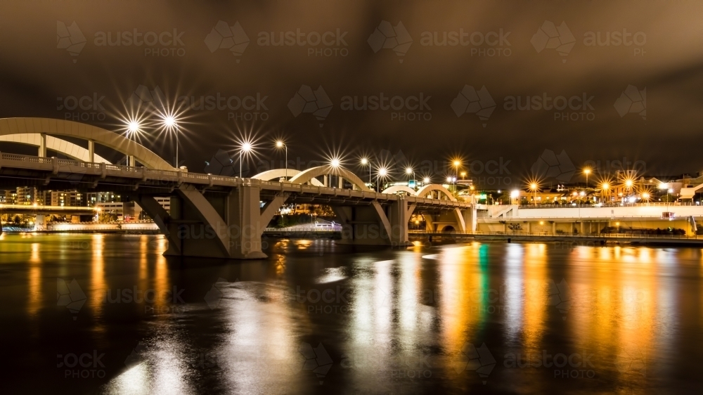 William Jolly Bridge at night - Australian Stock Image